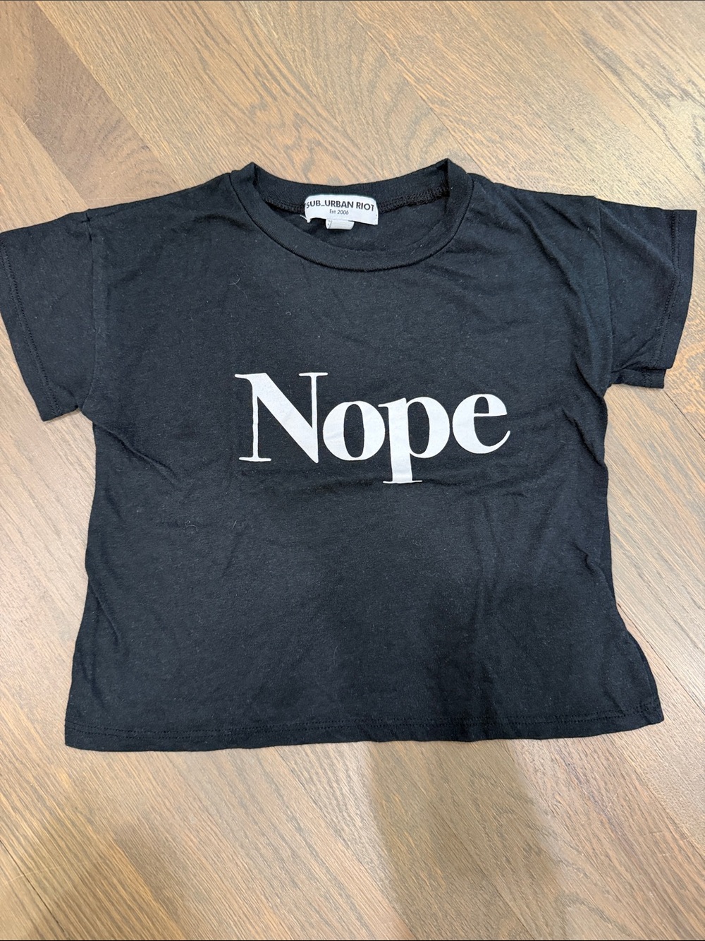 Sub_Urban Riot Kids Black 'Nope' Graphic Tee